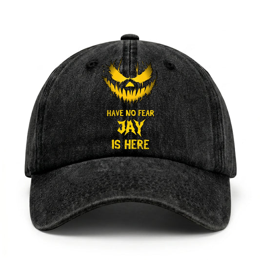 Have No Fear Your Name Is Here Jack O' Lantern Washed Cap JAY 13K1 C135PF