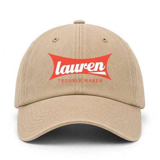 Trouble Maker Red Logo Washed Cap LAUREN 13K1 C78PF