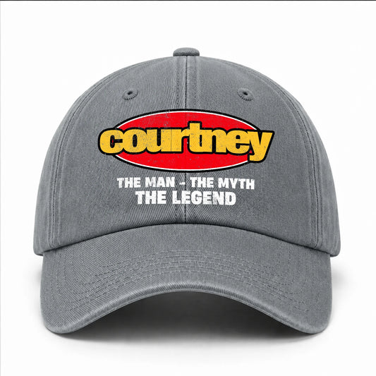 The Man The Myth The Legend Vintage Logo Washed Cap COURTNEY 13K1 C162PF