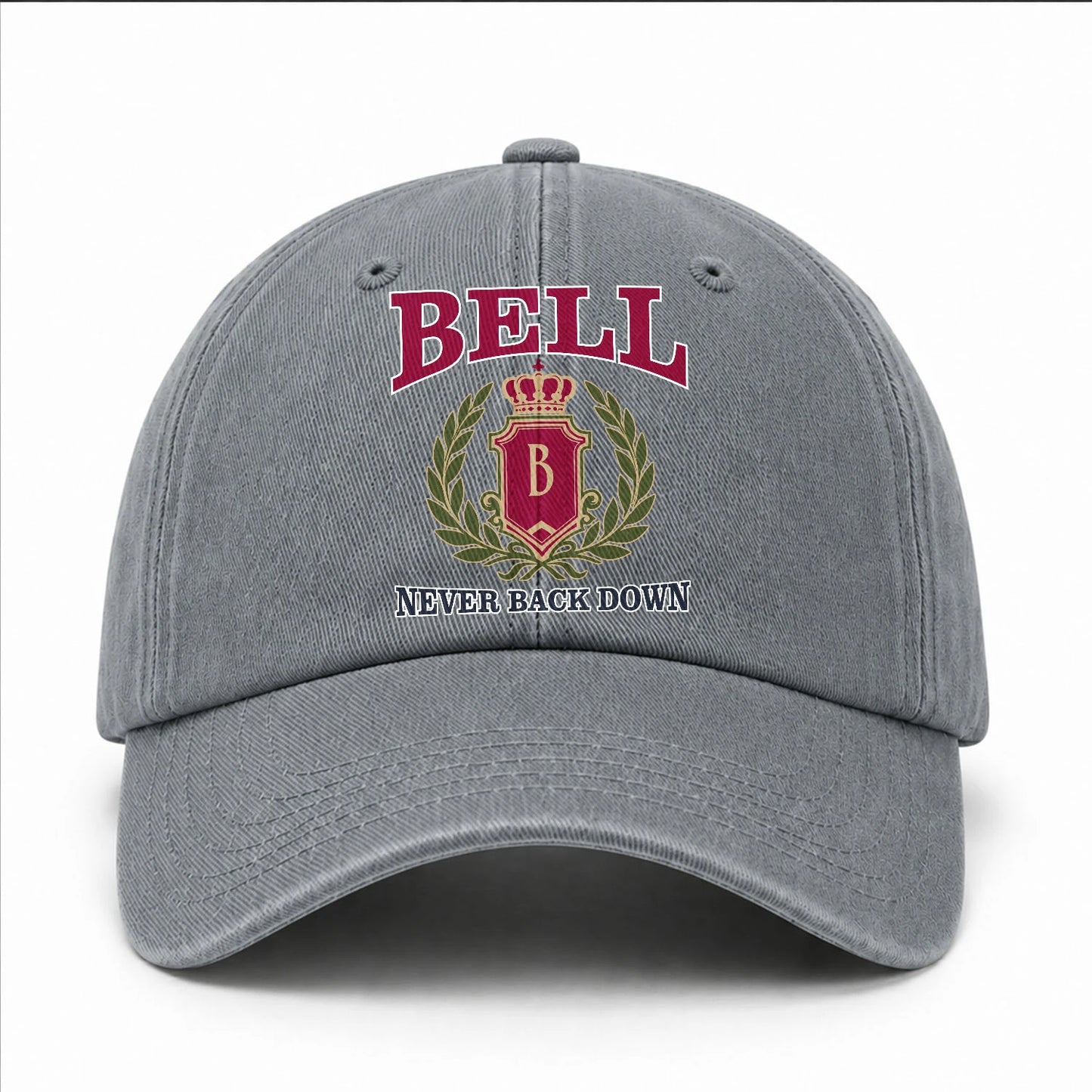 Your Name Never Back Down Royal Washed Cap BELL 13K1 C77PF