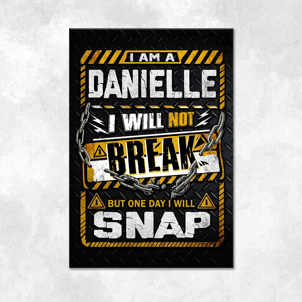 DANIELLE Motivational Rug – Black & Yellow Quote Carpet for Living Room 13K1-AR1