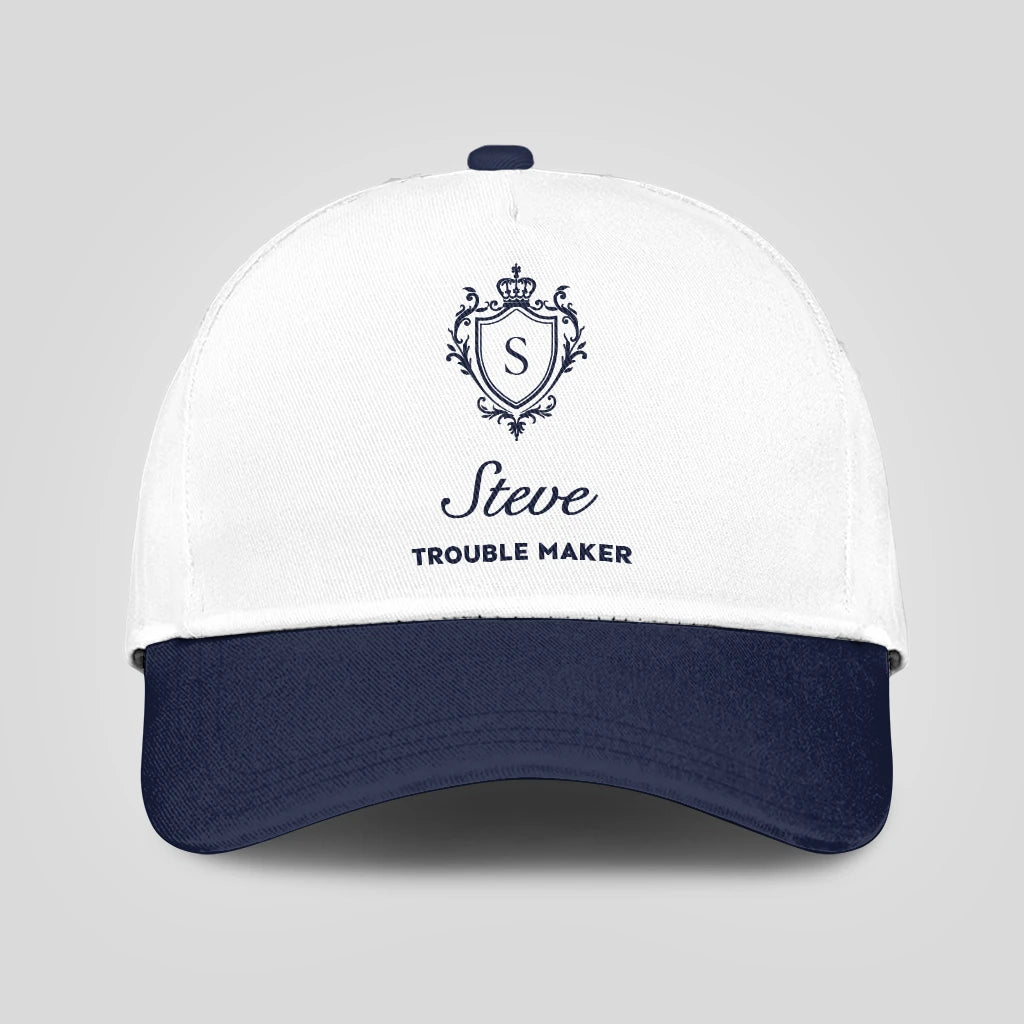 Trouble Maker Funny Blue And White Cap STEVE 13K1 C152PF