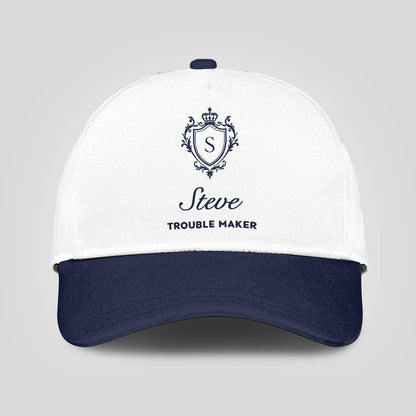 Trouble Maker Funny Blue And White Cap STEVE 13K1 C152PF