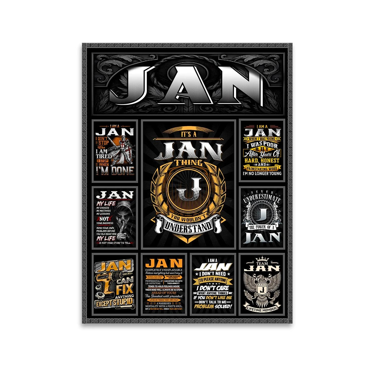 JAN Personalized Sponge Floor Mat – Custom Printed Home Decor 13K1-AR2