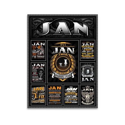 JAN Personalized Sponge Floor Mat – Custom Printed Home Decor 13K1-AR2
