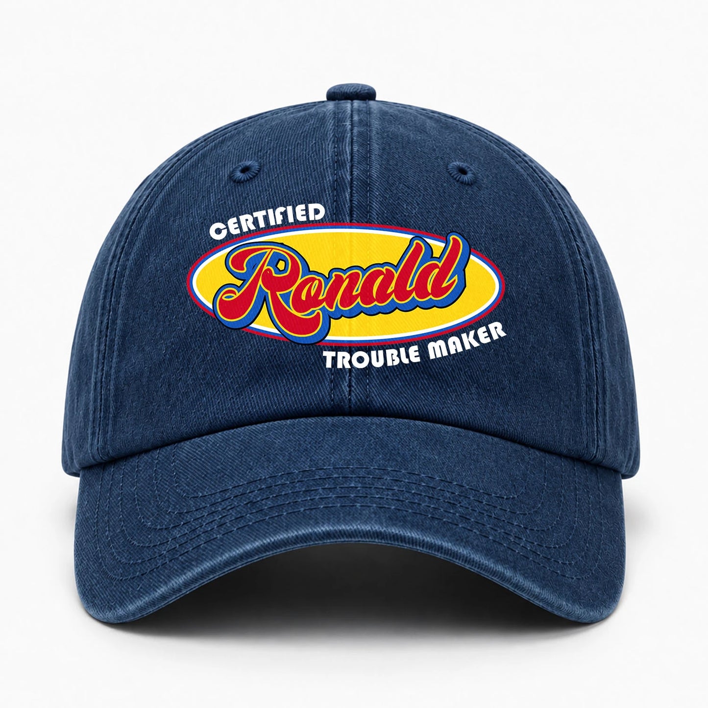 Certified Your Name Trouble Maker Washed Cap RONALD 13K1 C73PF