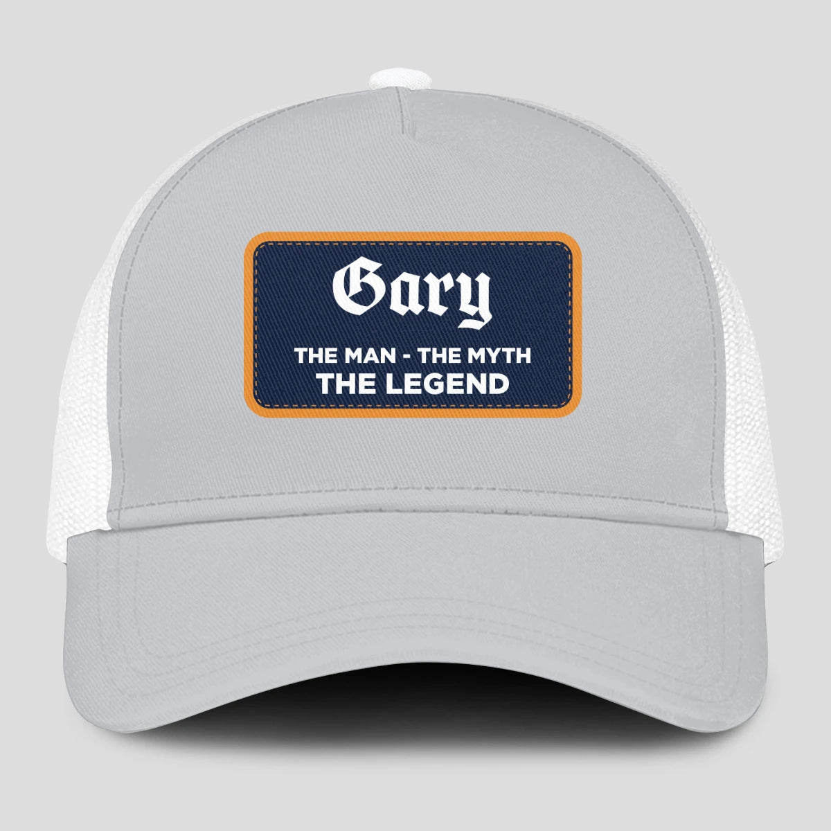 The Man The Myth The Legend Gray Mesh Cap GARY 13K1 C204PF