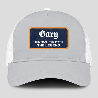 The Man The Myth The Legend Gray Mesh Cap GARY 13K1 C204PF