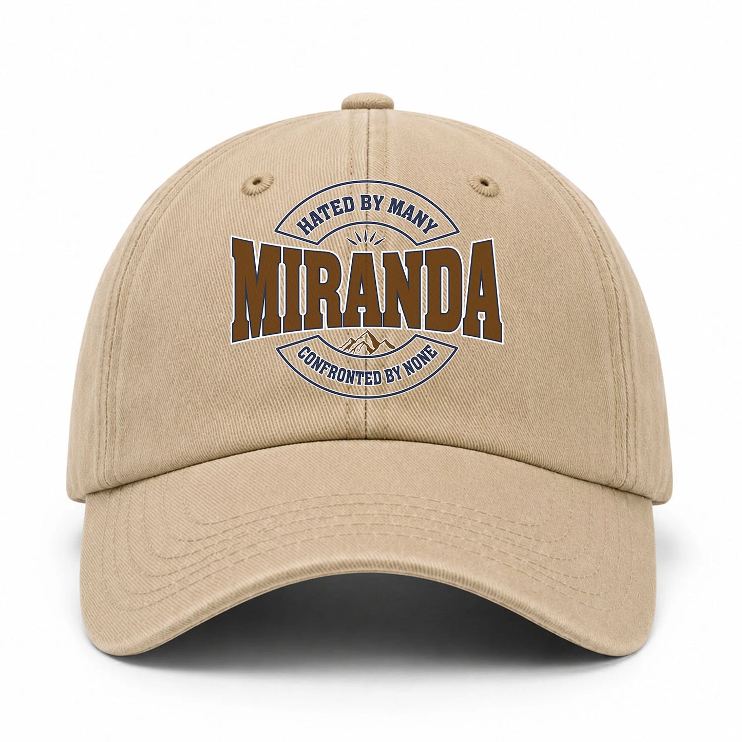 Hated By Many Confronted By None Washed Cap MIRANDA 13K1 C36PF