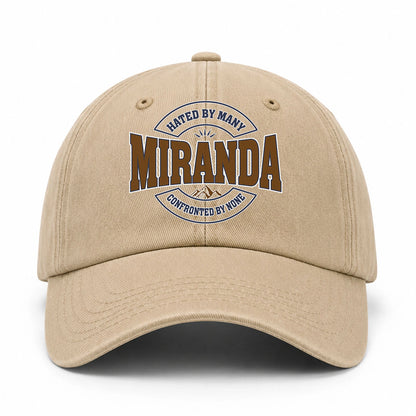 Hated By Many Confronted By None Washed Cap MIRANDA 13K1 C36PF