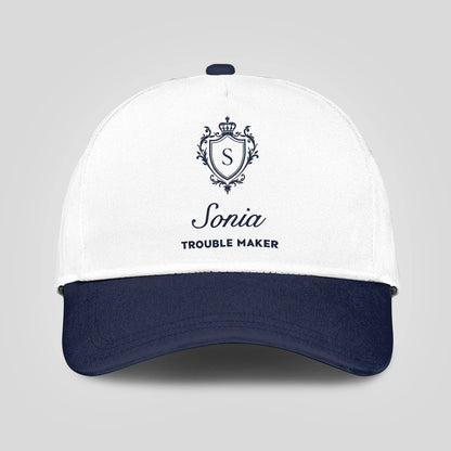 Trouble Maker Funny Blue And White Cap SONIA 13K1 C152PF