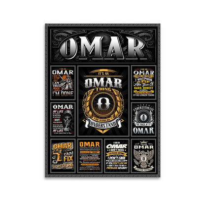 OMAR Personalized Sponge Floor Mat – Custom Printed Home Decor 13K1-AR2