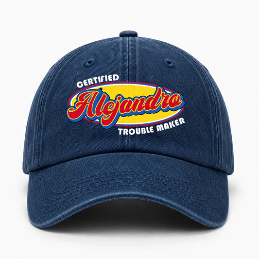 Certified Your Name Trouble Maker Washed Cap ALEJANDRO 13K1 C73PF