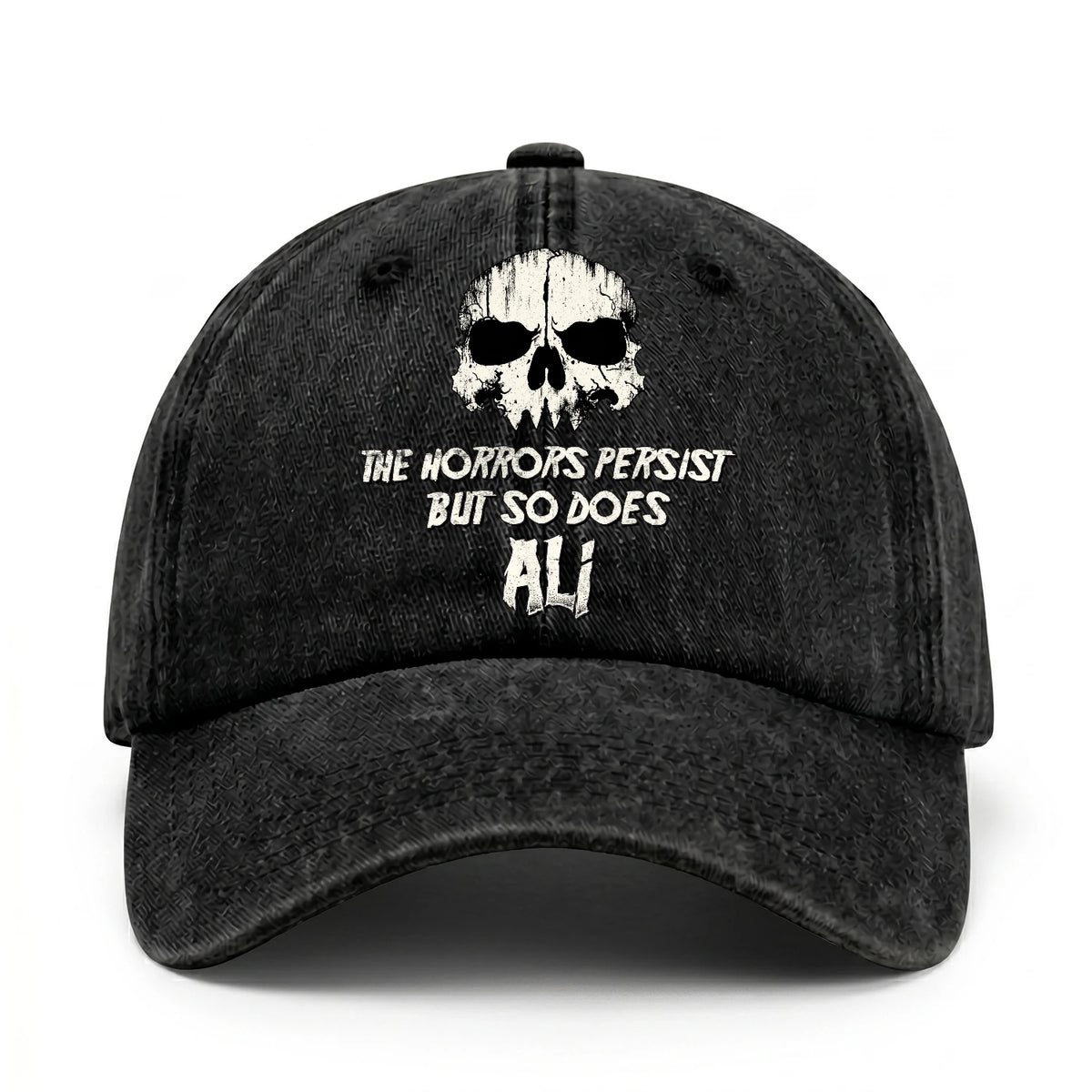 The Horrors Persist But So Does Your Name Cool Skull Washed Cap ALI 13K1 C134PF
