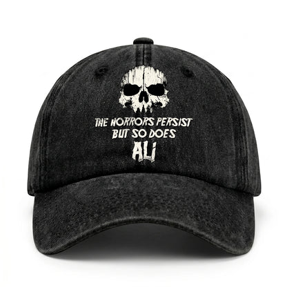 The Horrors Persist But So Does Your Name Cool Skull Washed Cap ALI 13K1 C134PF