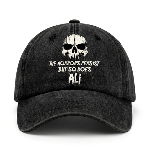 The Horrors Persist But So Does Your Name Cool Skull Washed Cap ALI 13K1 C134PF