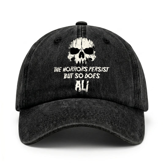 The Horrors Persist But So Does Your Name Cool Skull Washed Cap ALI 13K1 C134PF