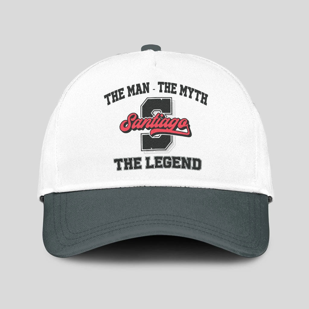 The Man The Myth The Legend Custom Initial Letter And Name Cap SANTIAGO 13K1 C38PF