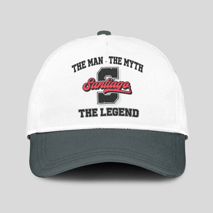 The Man The Myth The Legend Custom Initial Letter And Name Cap SANTIAGO 13K1 C38PF