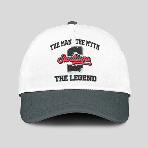 The Man The Myth The Legend Custom Initial Letter And Name Cap SANTIAGO 13K1 C38PF