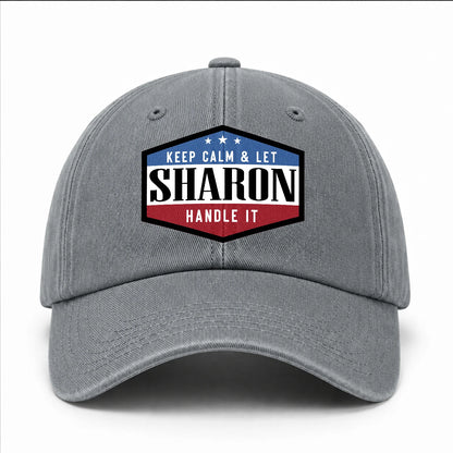 Keep Calm & Let Your Name Handle It Washed Cap SHARON 13K1 C87PF
