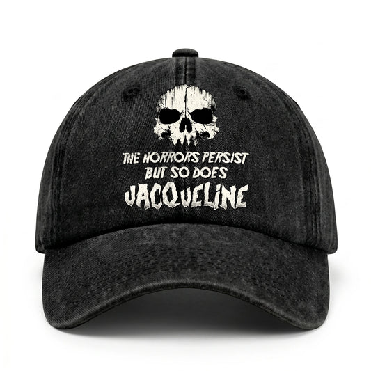 The Horrors Persist But So Does Your Name Cool Skull Washed Cap JACQUELINE 13K1 C134PF