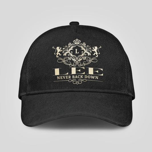 Never Back Down Royal Style Black Cap LEE 13K1 C179PF
