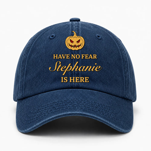 Have No Fear Your Name Is Here Jack O' Lantern Washed Cap STEPHANIE 13K1 C165PF