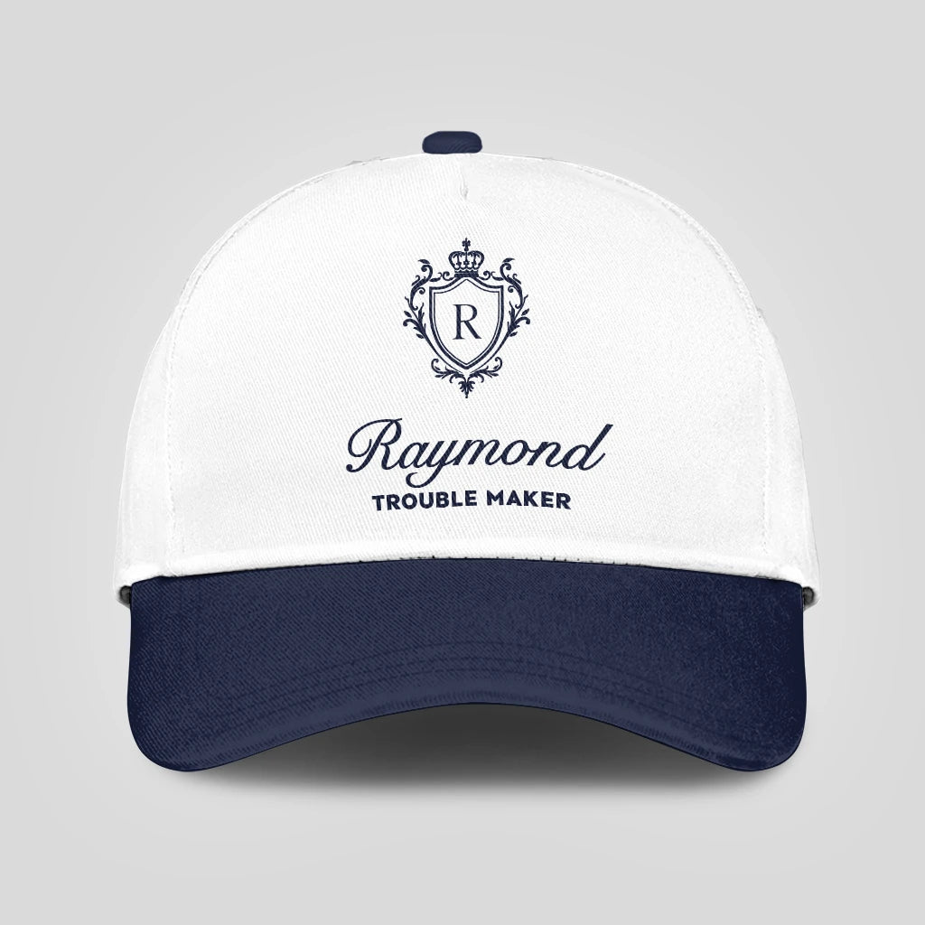 Trouble Maker Funny Blue And White Cap RAYMOND 13K1 C152PF