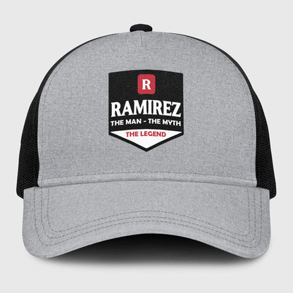 The Man The Myth The Legend Gray Mesh Cap RAMIREZ 13K1 C189PF