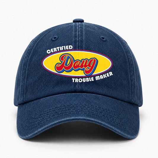 Certified Your Name Trouble Maker Washed Cap DOUG 13K1 C73PF