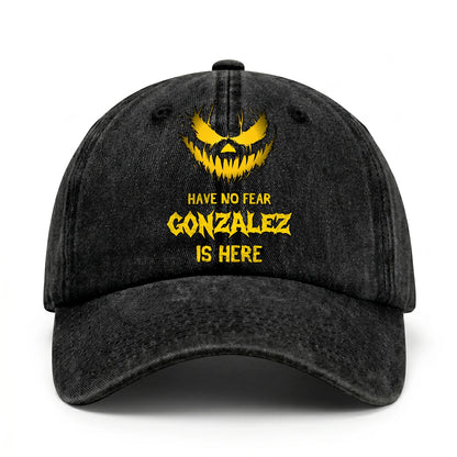 Have No Fear Your Name Is Here Jack O' Lantern Washed Cap GONZALEZ 13K1 C135PF