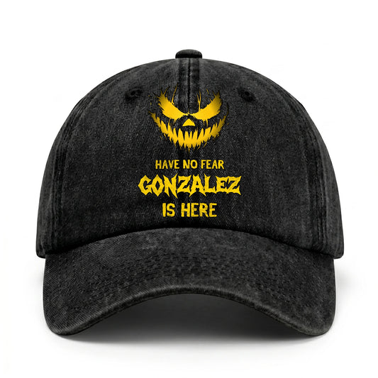 Have No Fear Your Name Is Here Jack O' Lantern Washed Cap GONZALEZ 13K1 C135PF