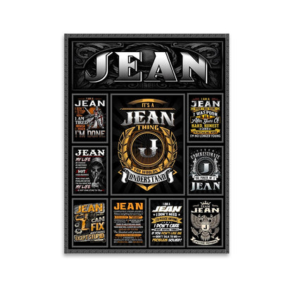 JEAN Personalized Sponge Floor Mat – Custom Printed Home Decor 13K1-AR2