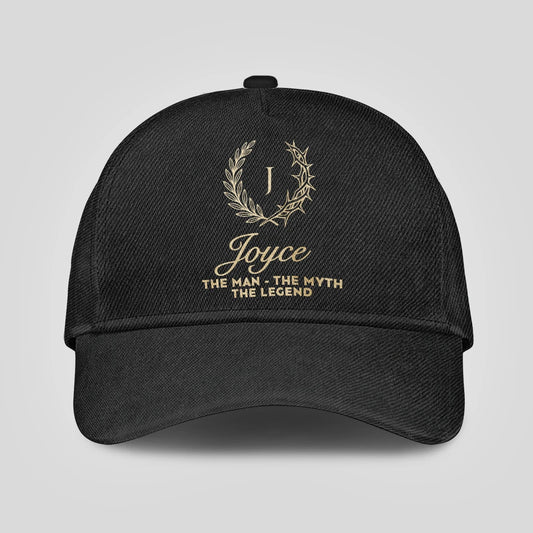 The Man The Myth The Legend God's Crown Black Cap JOYCE 13K1 C175PF