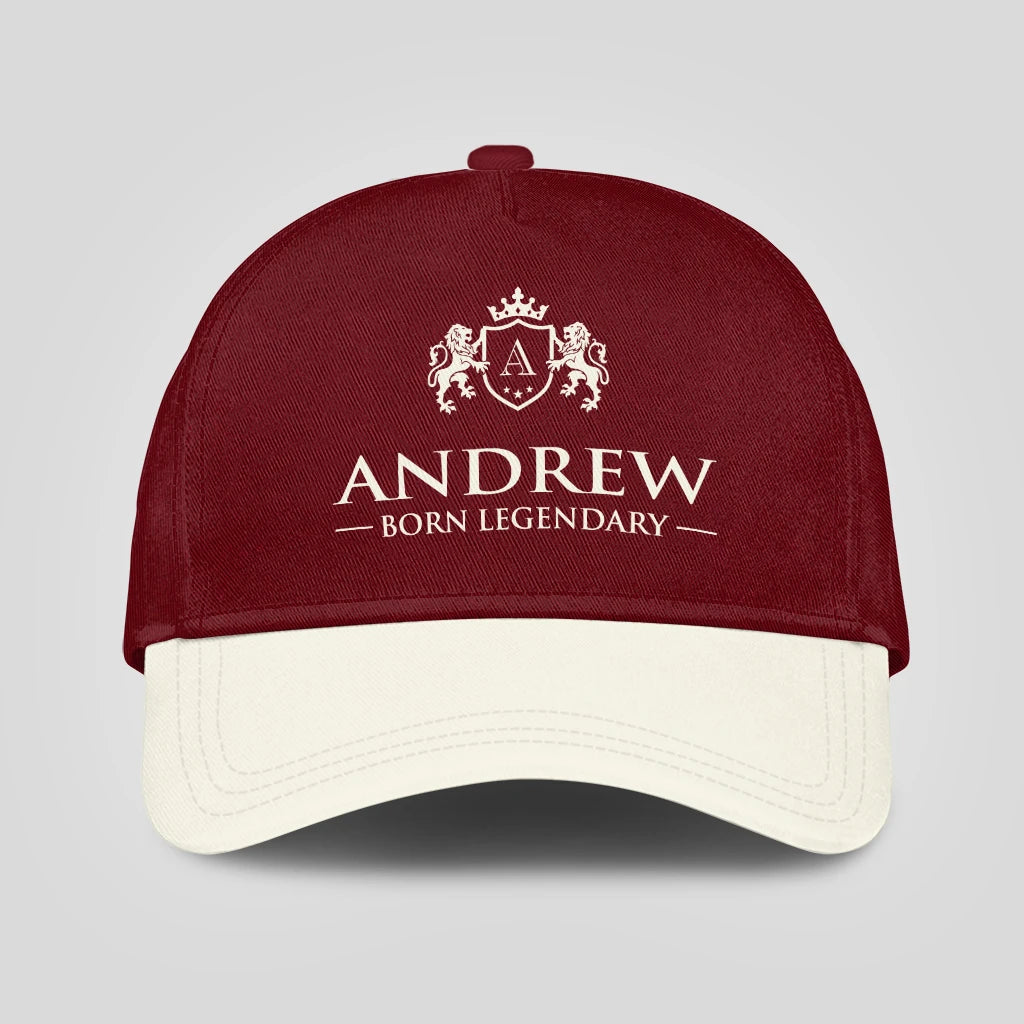 Born Legendary Burgundy And Beige Cap ANDREW 13K1 C181PF