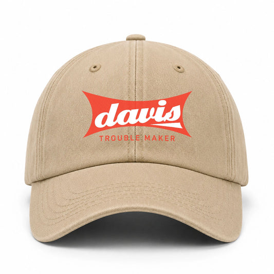 Trouble Maker Red Logo Washed Cap DAVIS 13K1 C78PF
