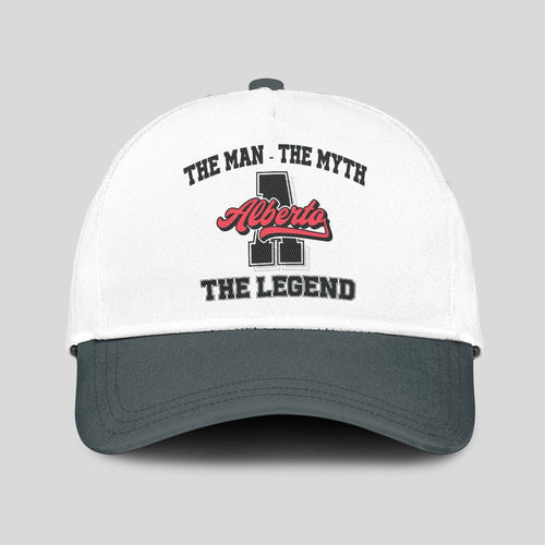 The Man The Myth The Legend Custom Initial Letter And Name Cap ALBERTO 13K1 C38PF