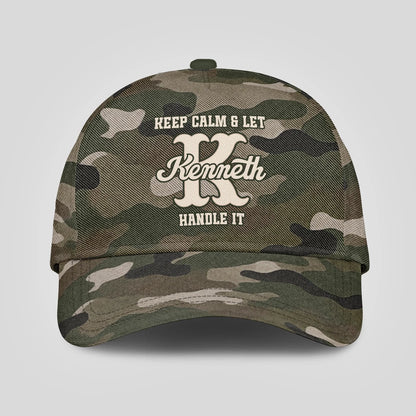 Keep Calm & Let Your Name Handle It Camo Cap KENNETH 13K1 C174PF