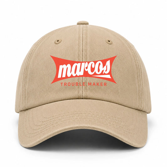 Trouble Maker Red Logo Washed Cap MARCOS 13K1 C78PF