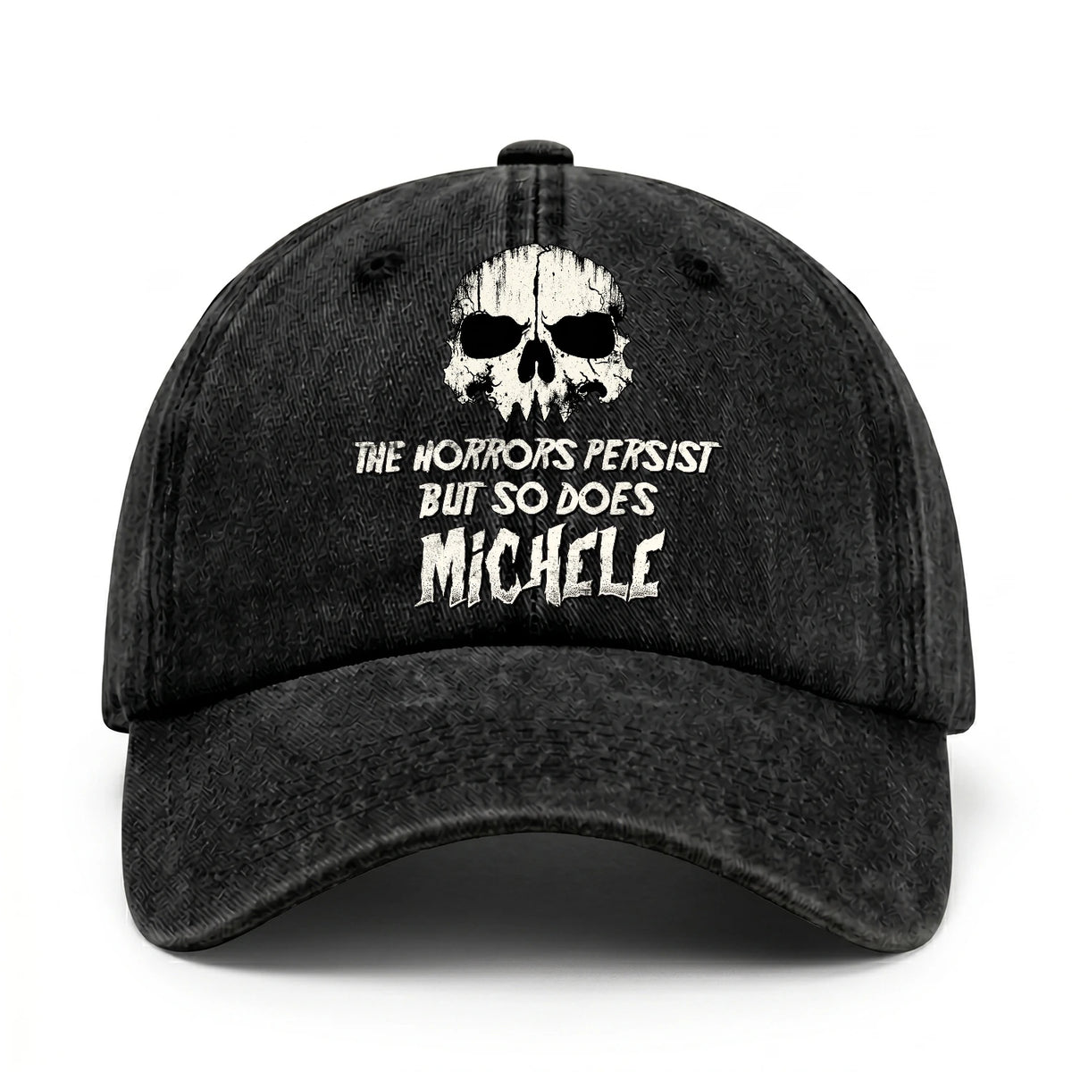 The Horrors Persist But So Does Your Name Cool Skull Washed Cap MICHELE 13K1 C134PF