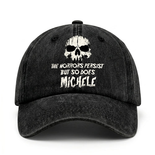 The Horrors Persist But So Does Your Name Cool Skull Washed Cap MICHELE 13K1 C134PF