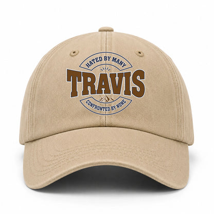 Hated By Many Confronted By None Washed Cap TRAVIS 13K1 C36PF