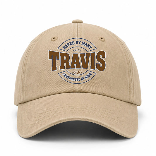 Hated By Many Confronted By None Washed Cap TRAVIS 13K1 C36PF