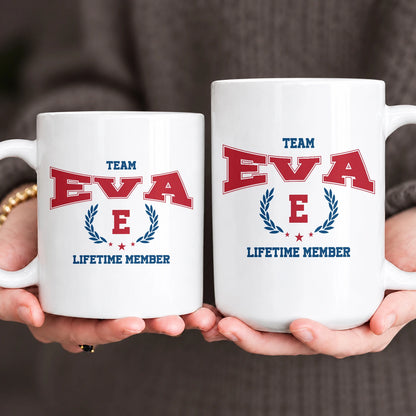 Team Your Name Lifetime Member Sporty Mug EVA 13K1 MG09