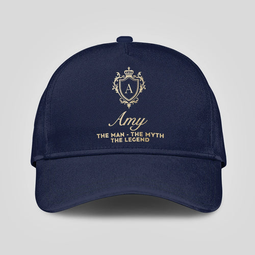 The Man The Myth The Legend Golden Navy Cap AMY 13K1 C138PF