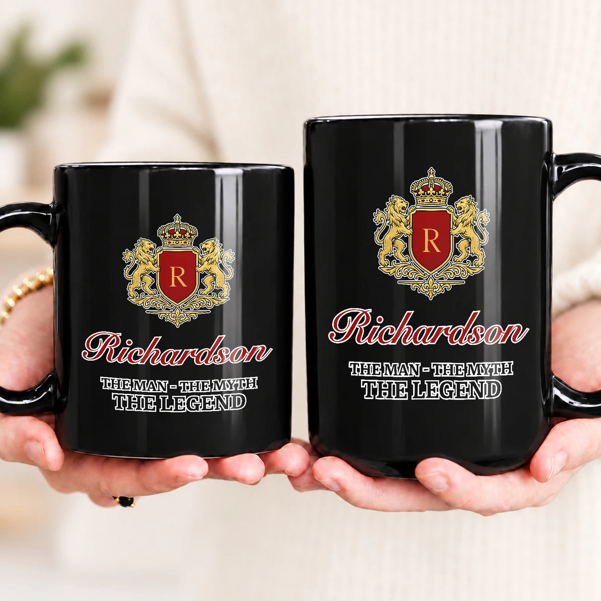 The Man The Myth The Legend Gold Royal Logo Mug RICHARDSON 13K1 MG03
