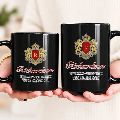 The Man The Myth The Legend Gold Royal Logo Mug RICHARDSON 13K1 MG03