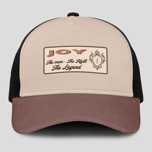 The Man The Myth The Legend Brown And Beige Mesh Cap JOY 13K1 C213PF