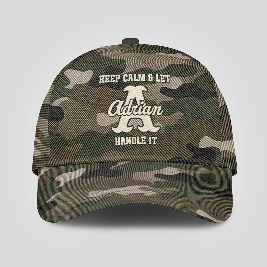 Keep Calm & Let Your Name Handle It Camo Cap ADRIAN 13K1 C174PF